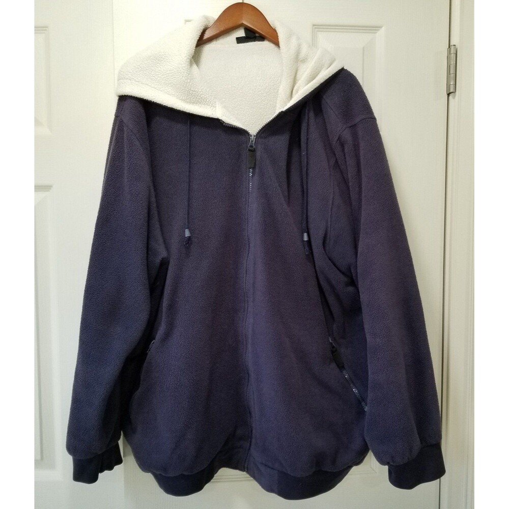 King size mens sherpa lined full zippered hoodie size 3xl big